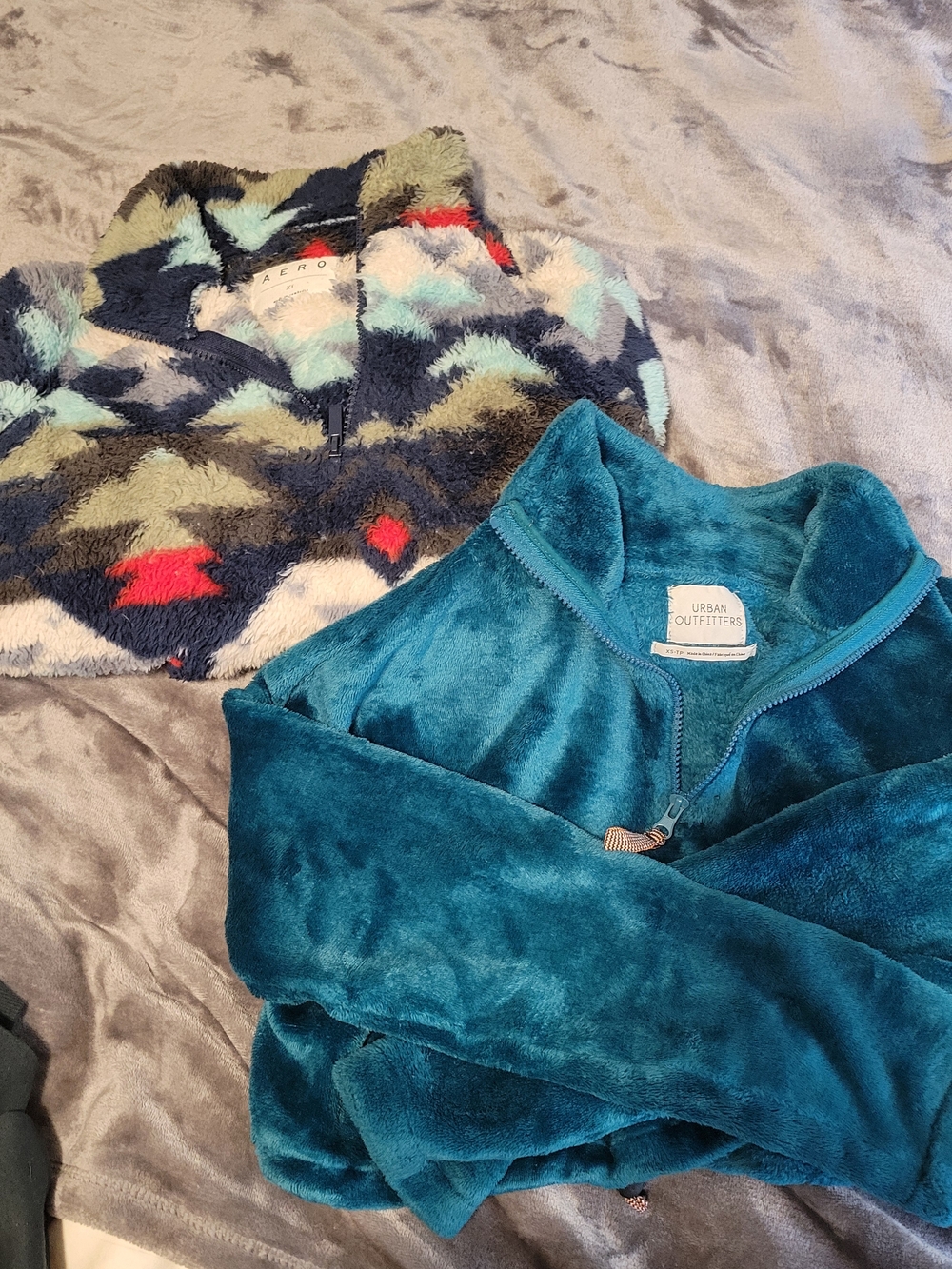 Urban Outfitters And Aero Cropped Quarter Zip Sweaters